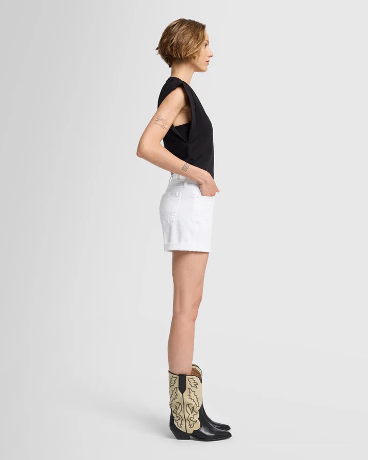 7 For All Mankind Mid Roll Short In Broken Twill