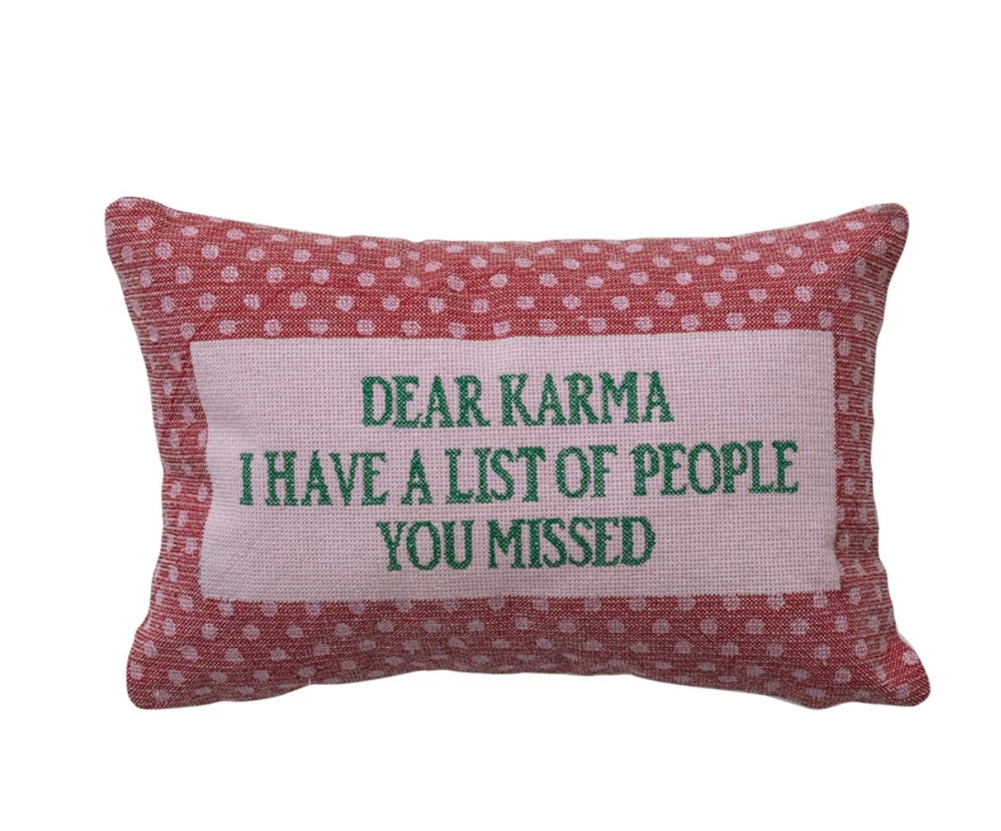 Creative Co-op Embroidered Pillow