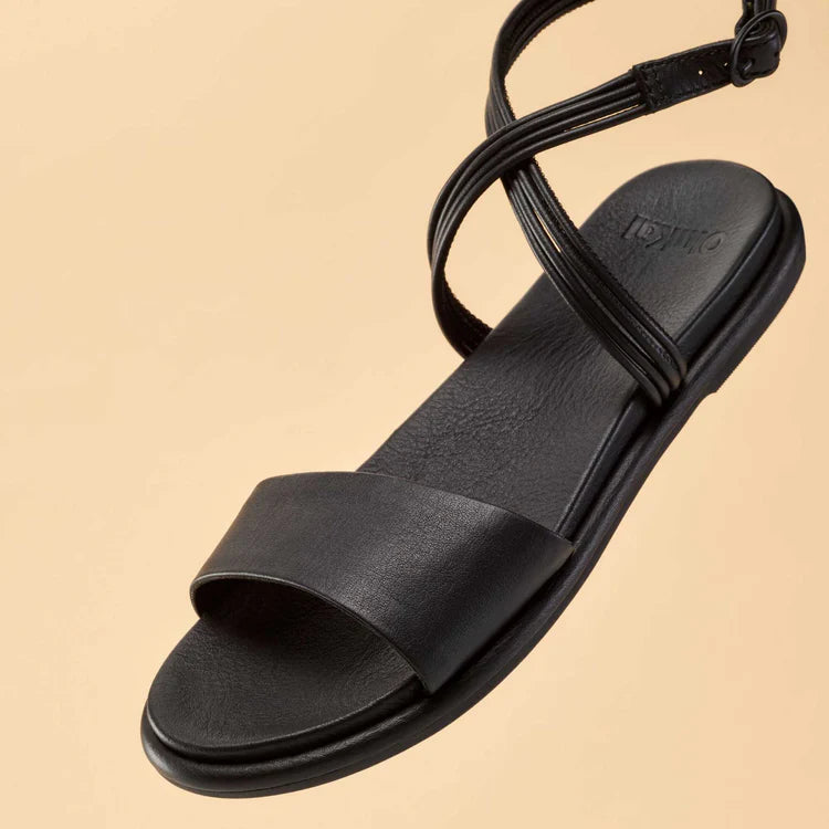 Olukai Tiare Wrap Sandal In Black
