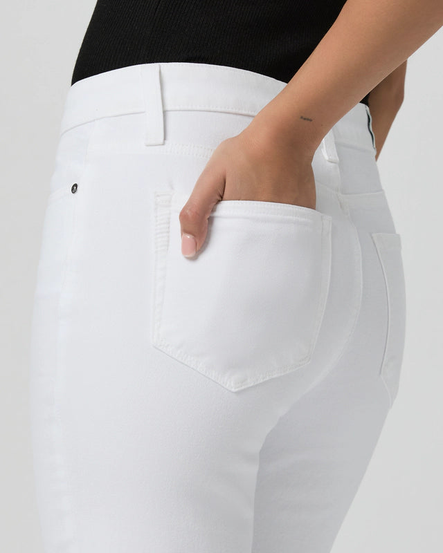 Paige High Rise Laurel Canyon 32” Bootcut Jean Crisp White