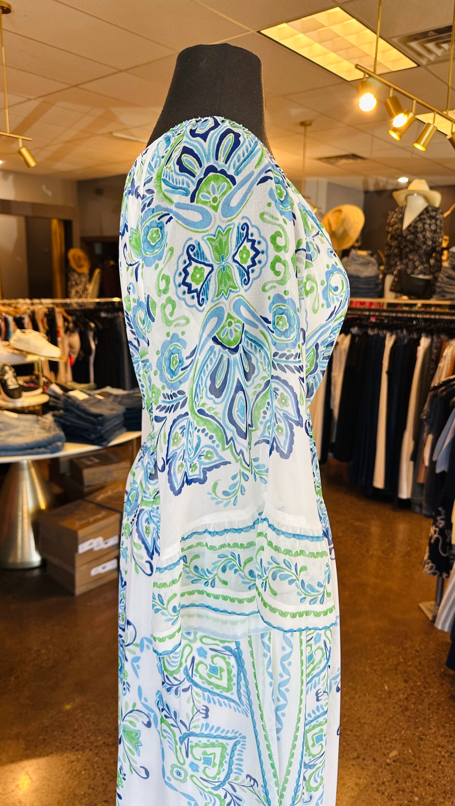 Hale Bob V-Neck Maxi Dress