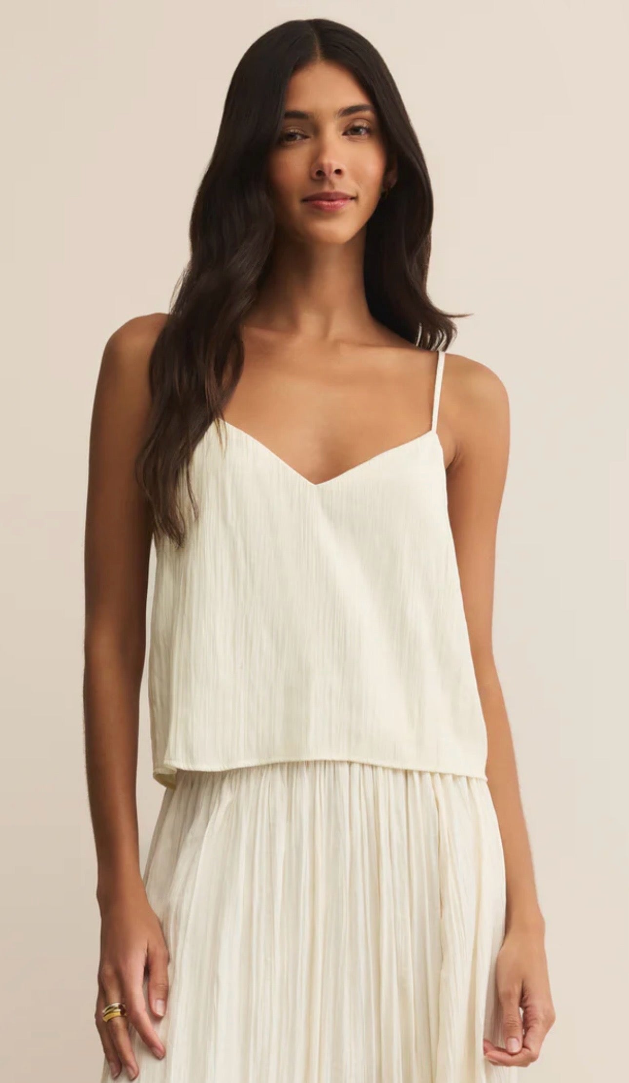 Zsupply Fiore Crinkle Satin Tank