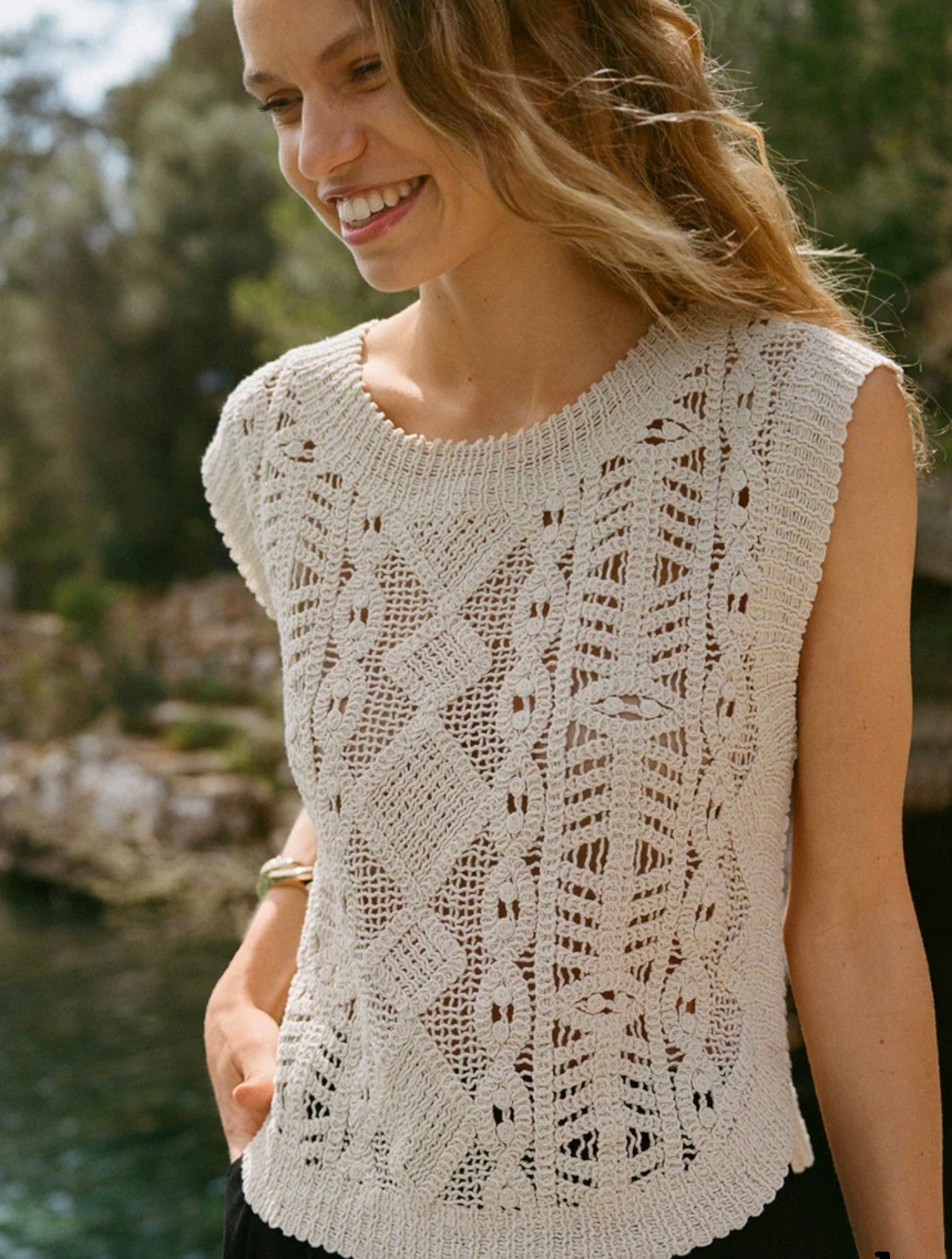 Zsupply Baroque Crochet Sweater Top