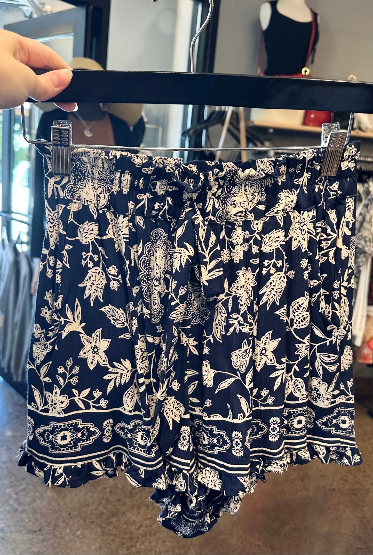 Angie Self Belting Shorts Ink