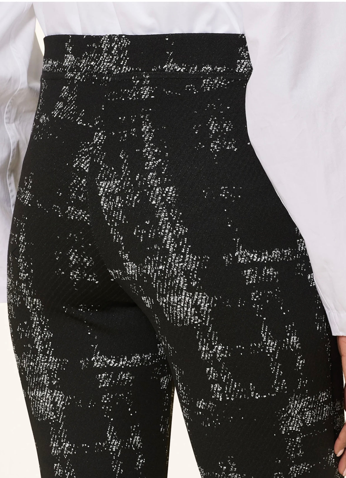 Joseph Ribkoff Noir Blanc Pull On Pant