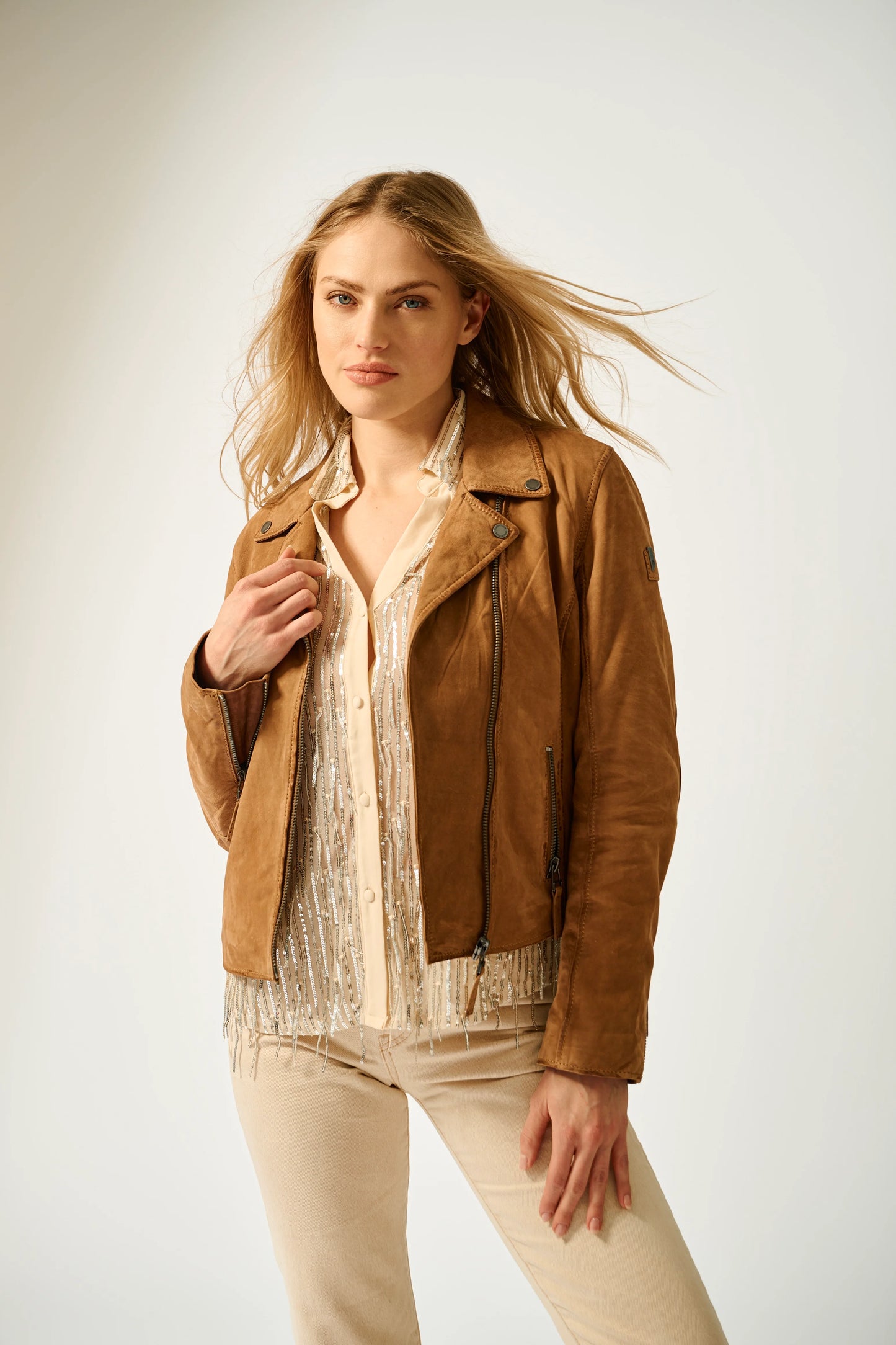 Mauritius Misty RF Leather Jacket Cognac