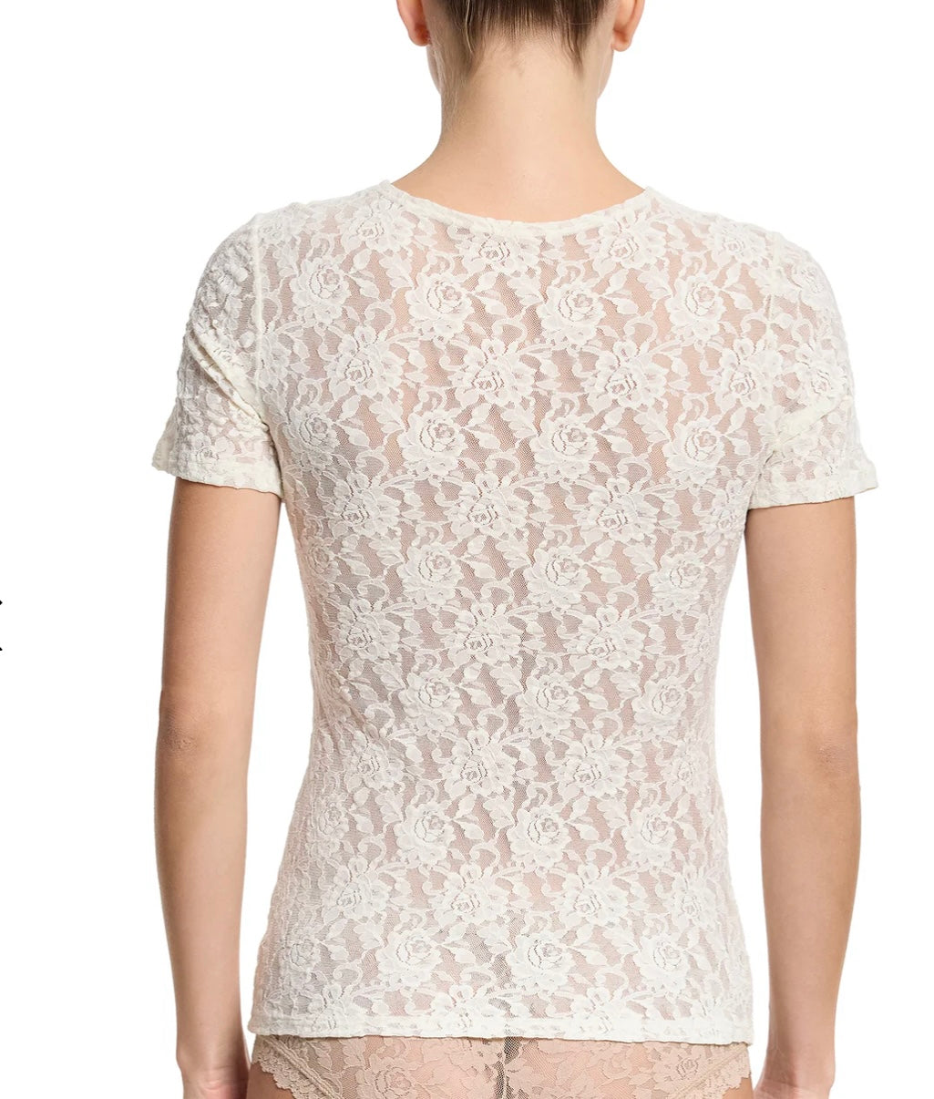 Hanky Panky Signature Lace Short Sleeve Top