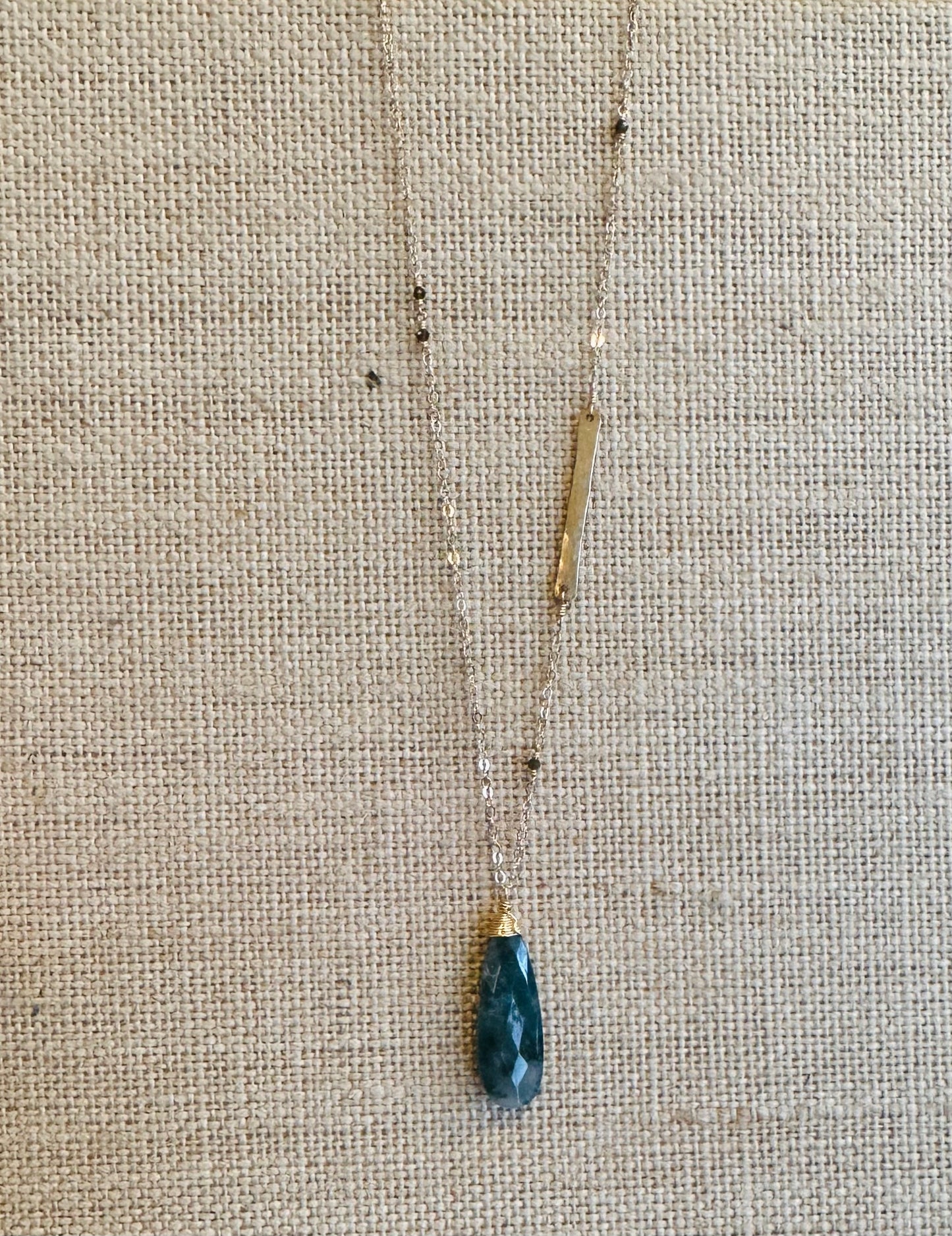 Elysium Jewelry Stone And Bar Necklace