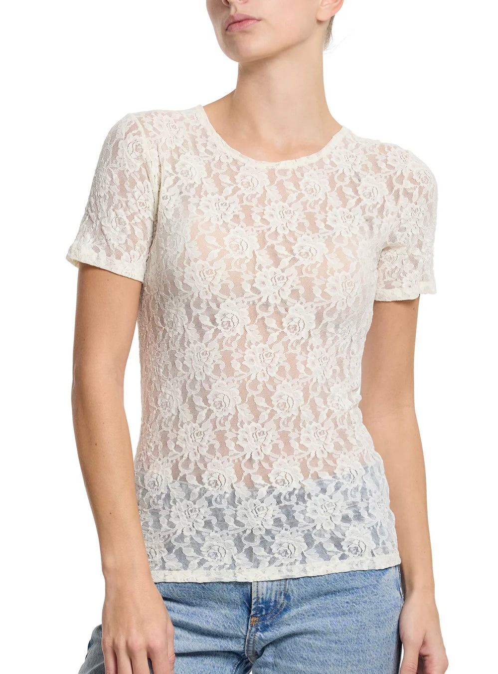 Hanky Panky Signature Lace Short Sleeve Top