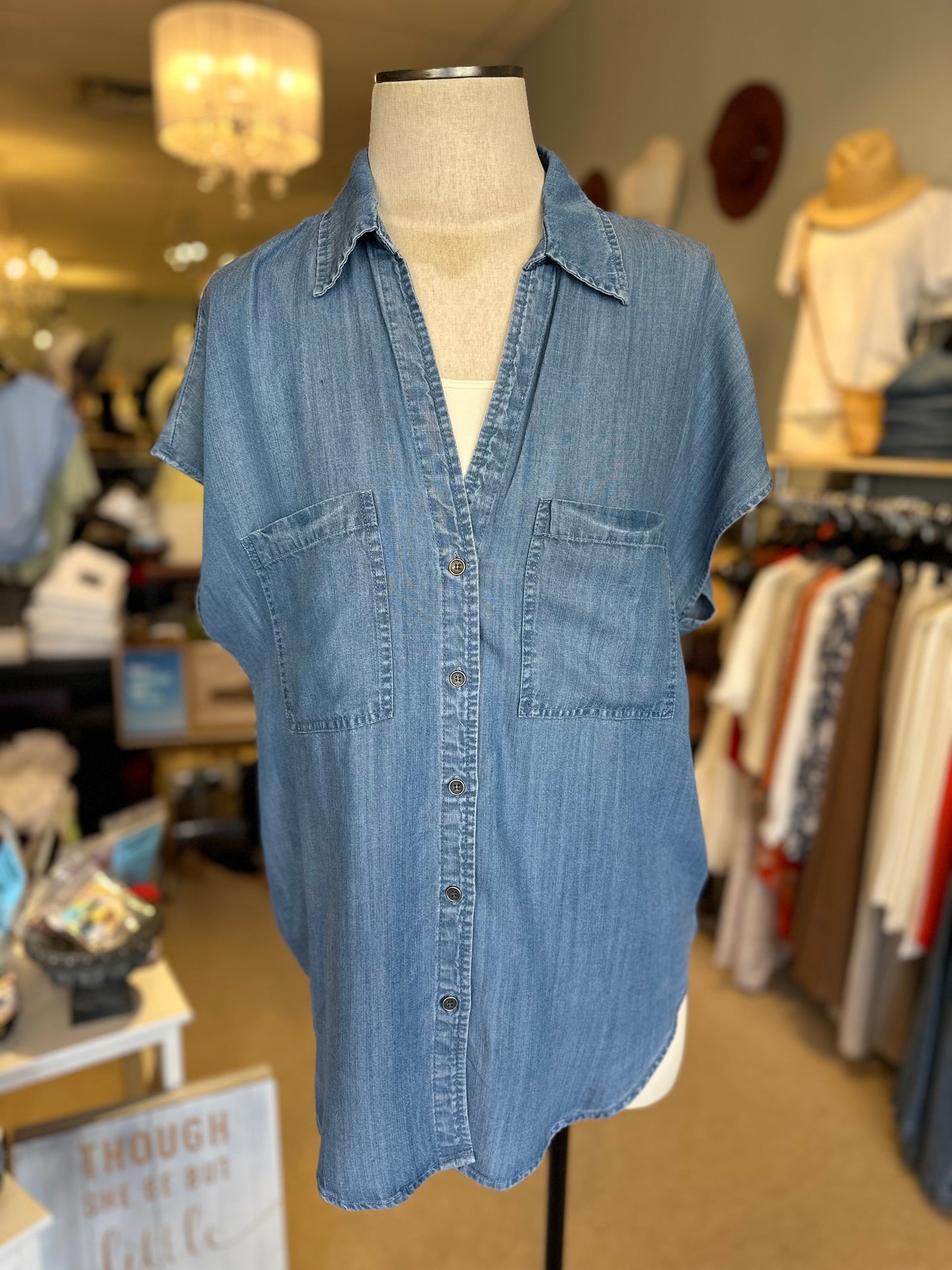 Giftcraft Denim Dolman button down