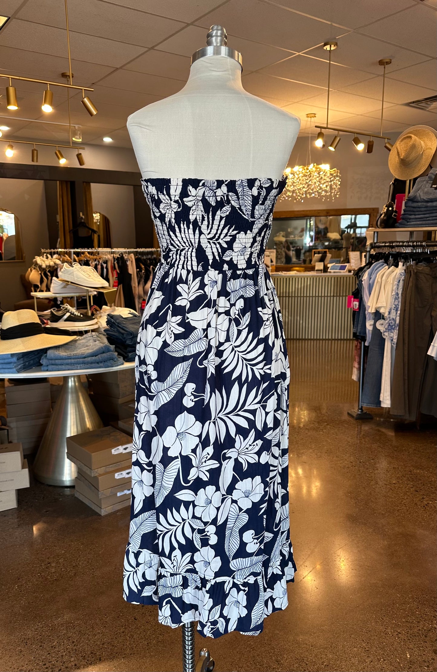 Angie Smocked Top Strapless Dress