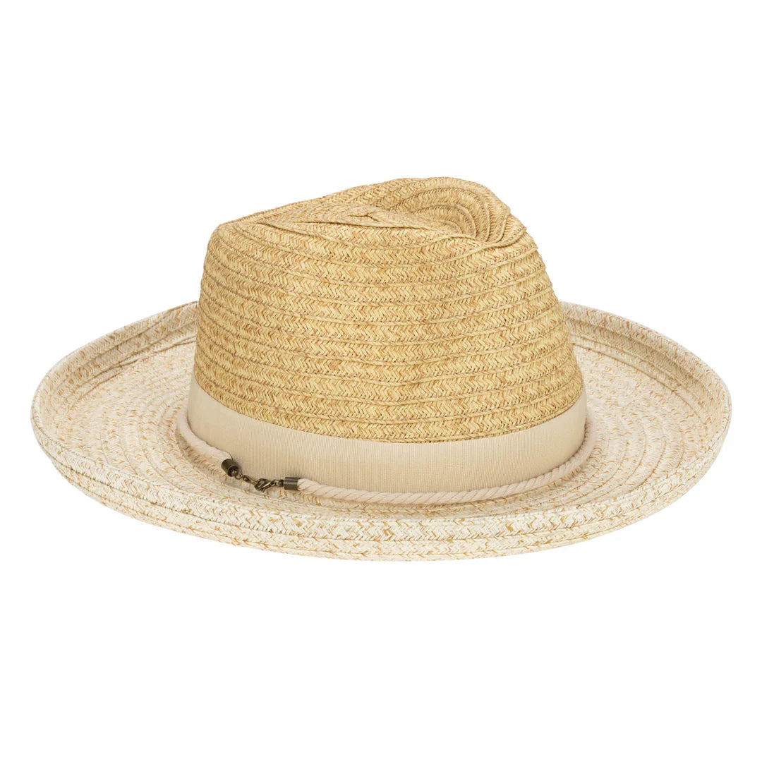 San Diego Hat Co. Men’s Two Tone Ultrabraid Rolled Brim Fedora