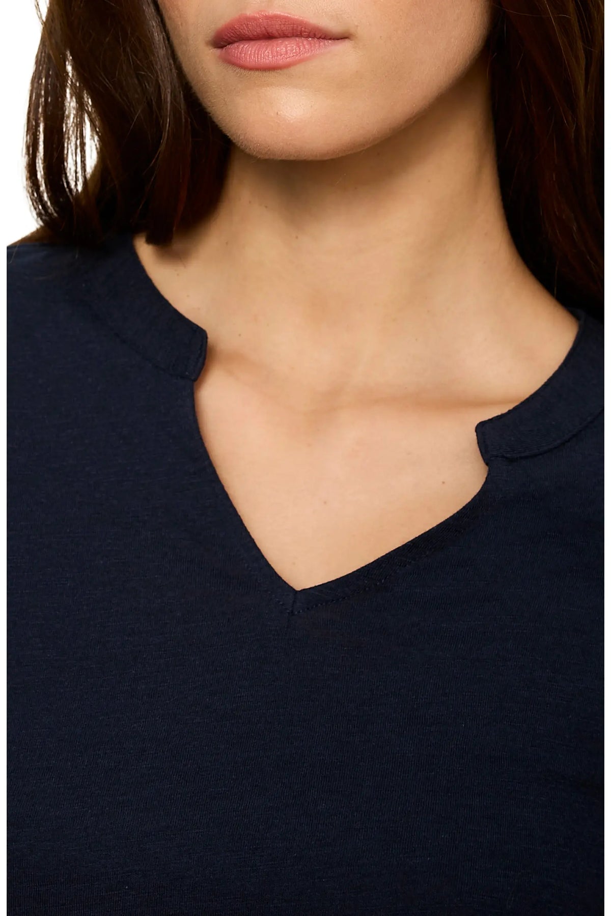 Sanctuary Notch Neck 3/4 Sleeve Tee