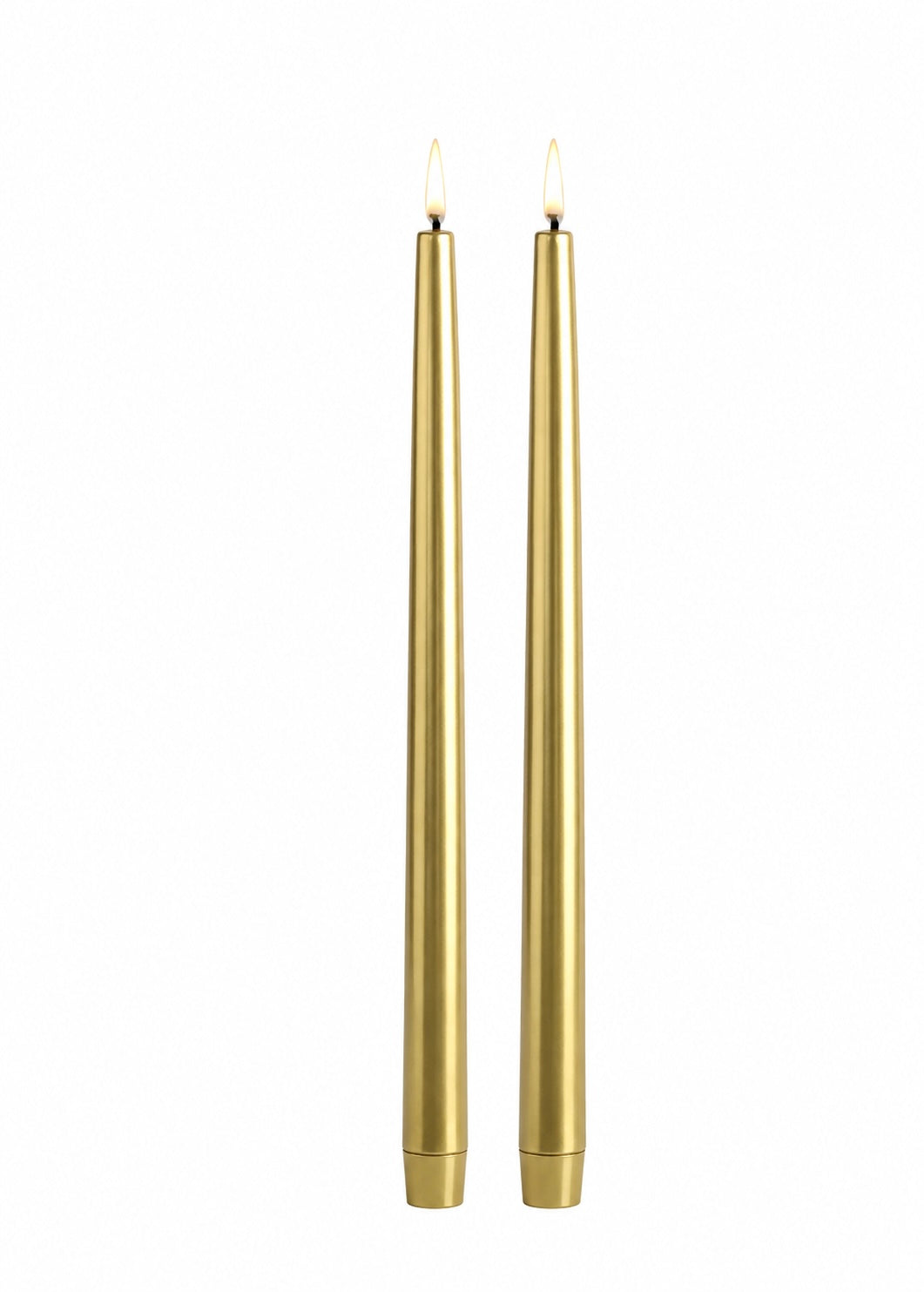 Uyuni LED Slim Taper Candles Pack Gold Finish