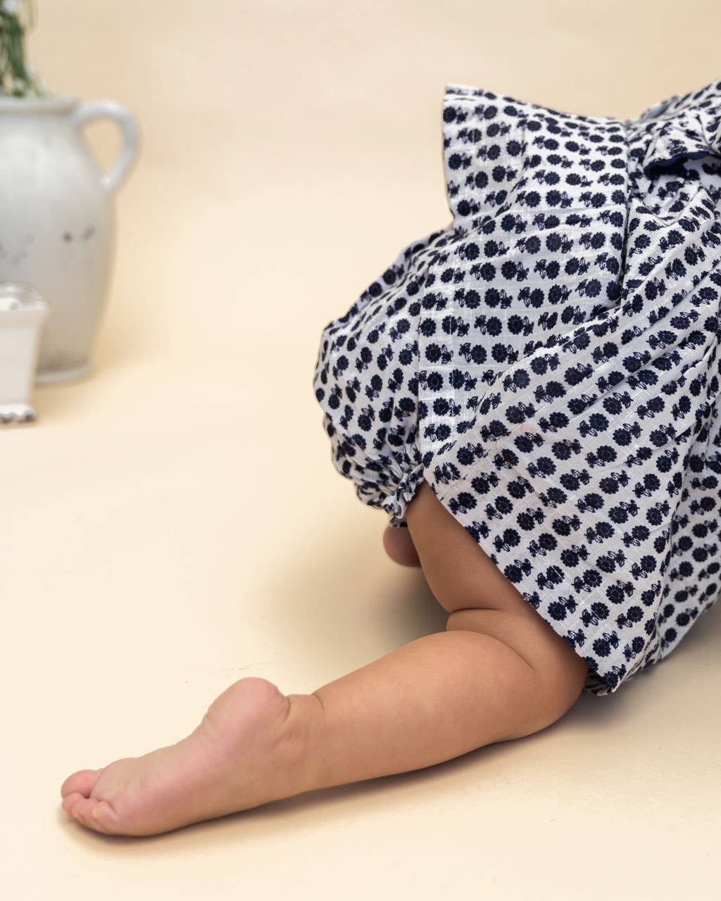 Viverano Organics Jamie Blue Floral Baby Dress W/Bloomers