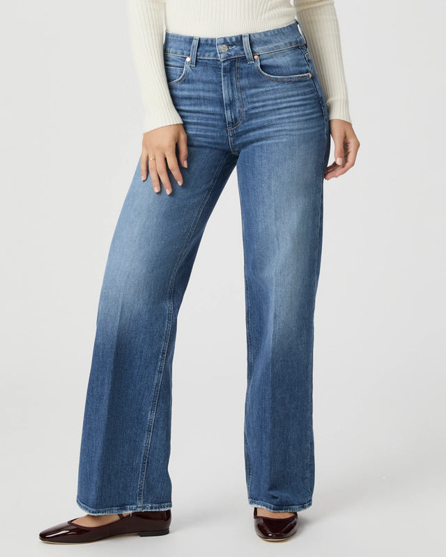 Paige Sasha Wide Leg Jean Stefania Distressed