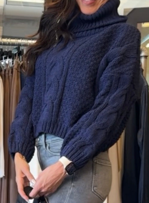 Angie Chenille Cowl Neck Pullover