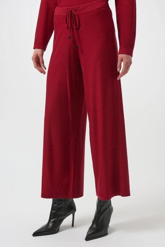 Joseph Ribkoff Sequined Knit Pant Deep Cherry
