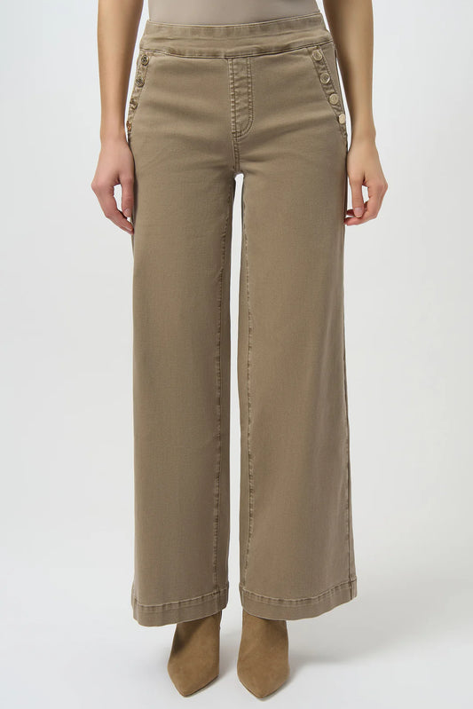 Joseph Ribkoff Gold Snap Pull On Pant-Fawn