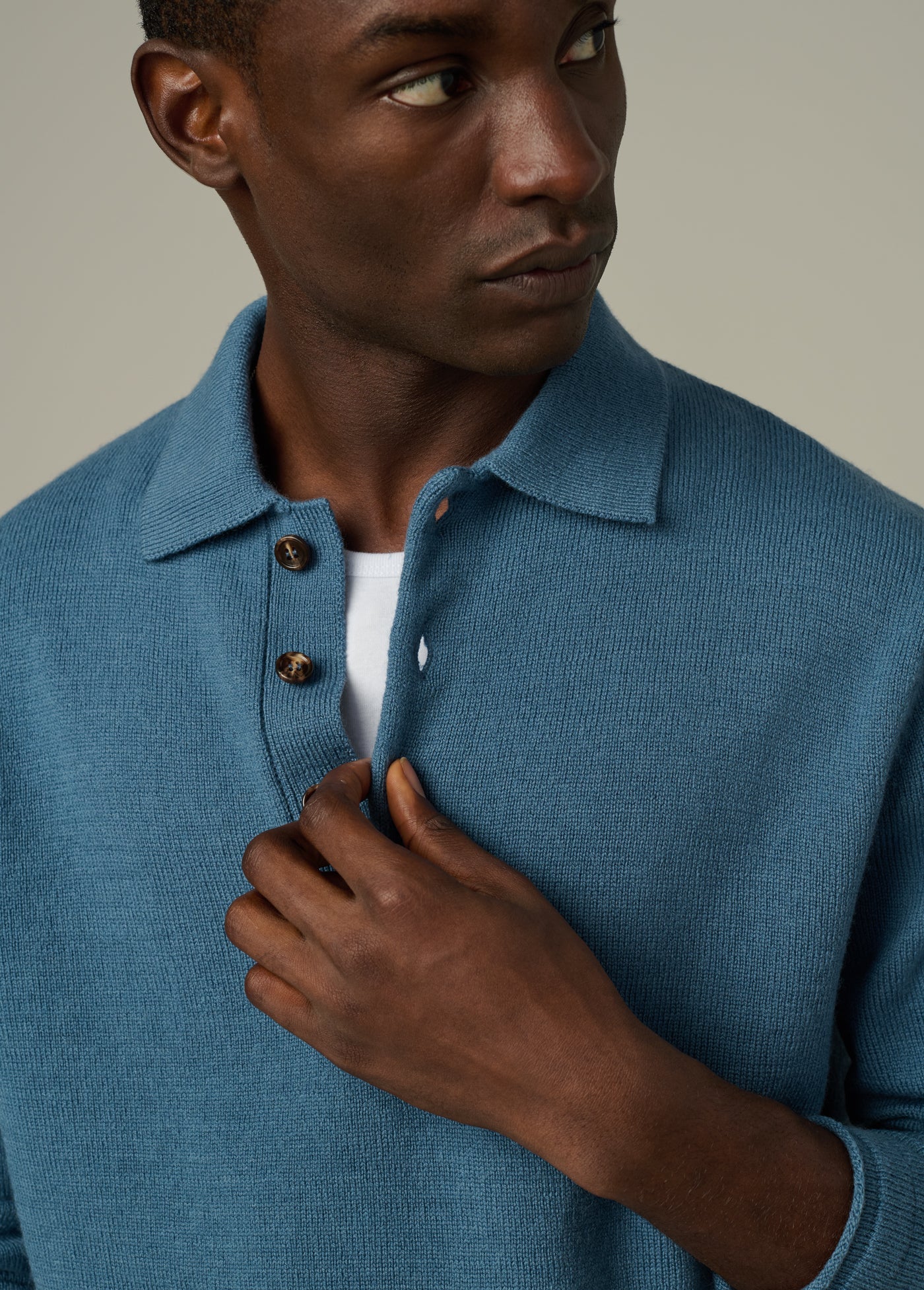 Joe’s Men’s Merino Polo Sweater Bluefin