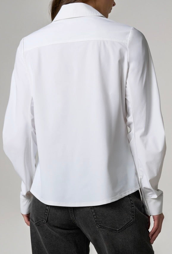 Liverpool Button Up W/ Pleated Sleeves