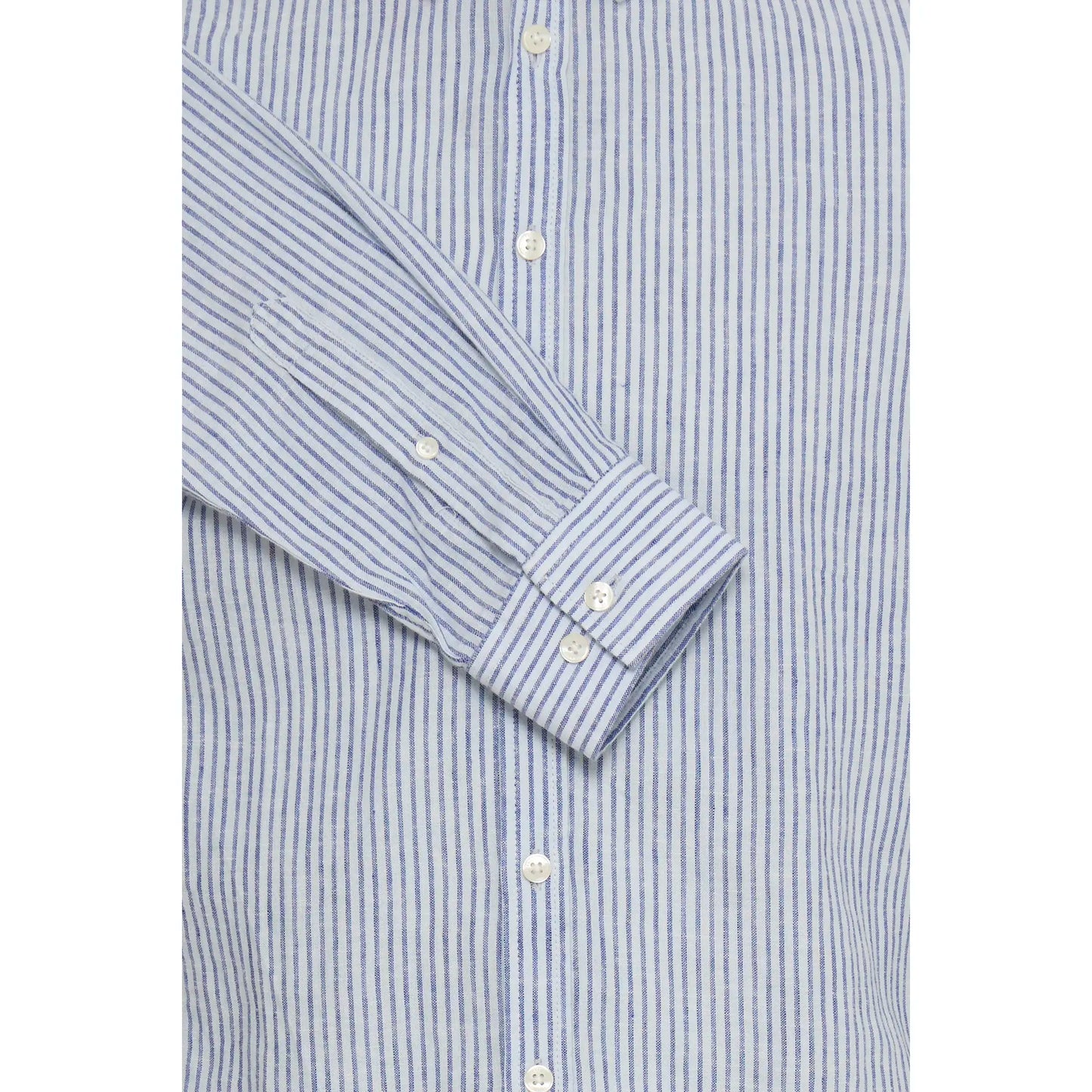 Casual Friday Men’s L/S Linen Mix Shirt Blue Stripe