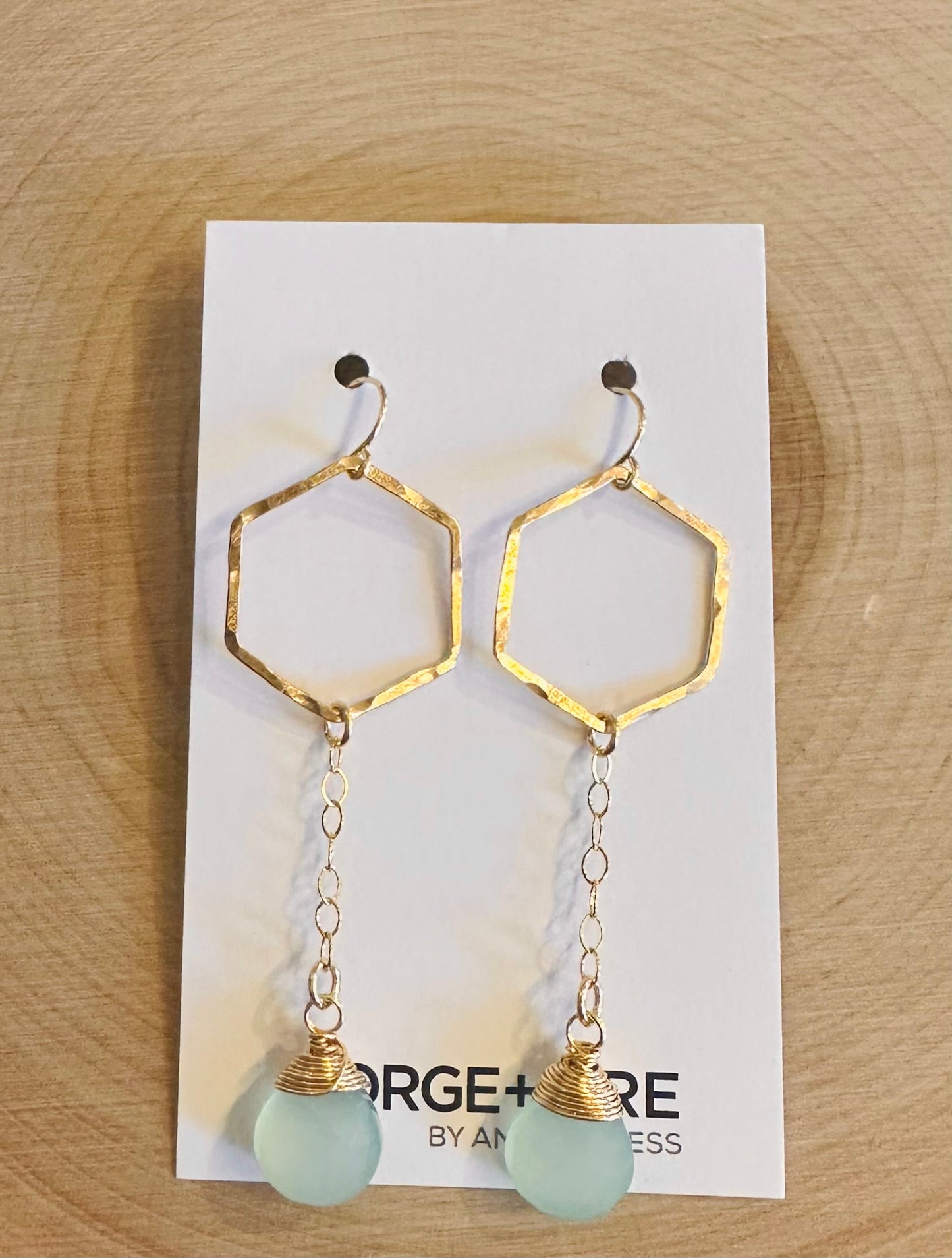 Forge And Fire Monica Hexagon Dangle With Gems