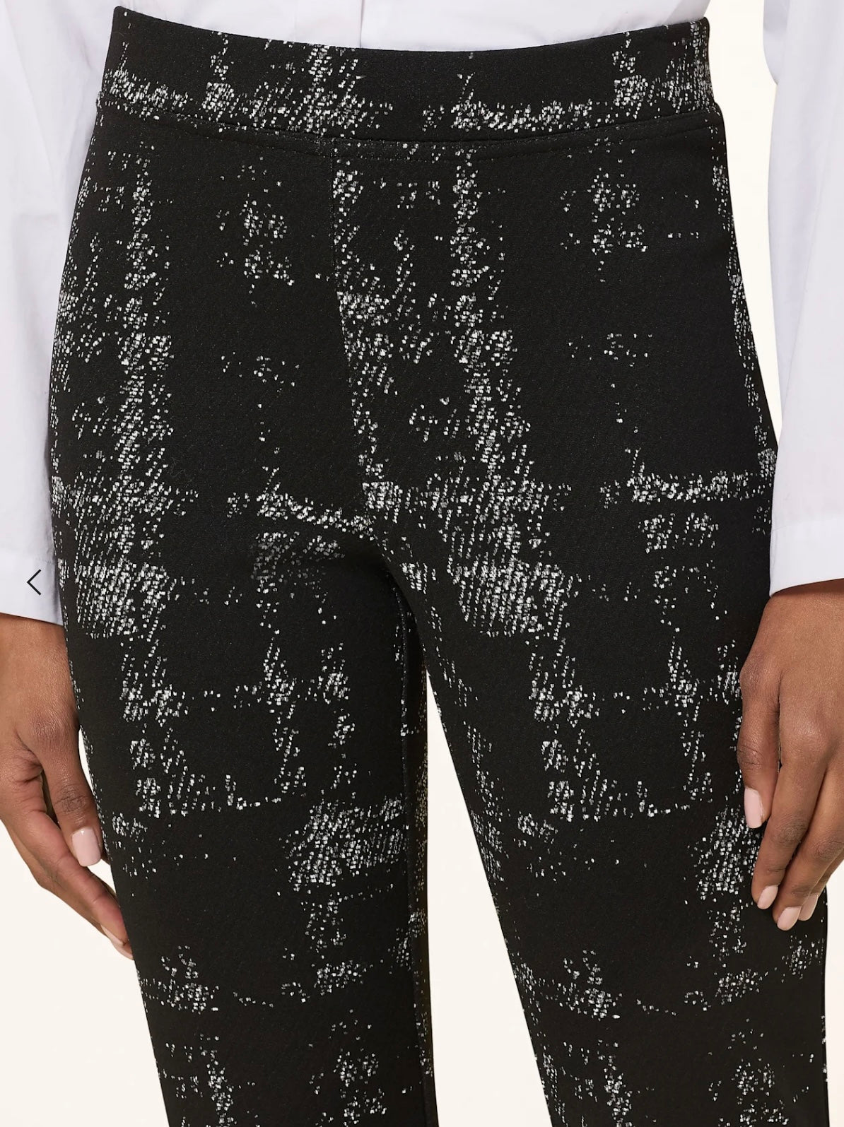 Joseph Ribkoff Noir Blanc Pull On Pant