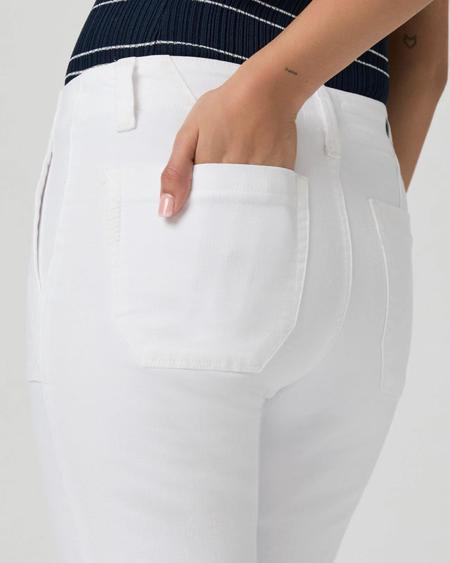 Paige Mayslie Straight Ankle Crisp White