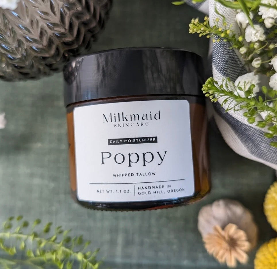 Milkmaid Skincare Poppy Whipped Tallow 2oz