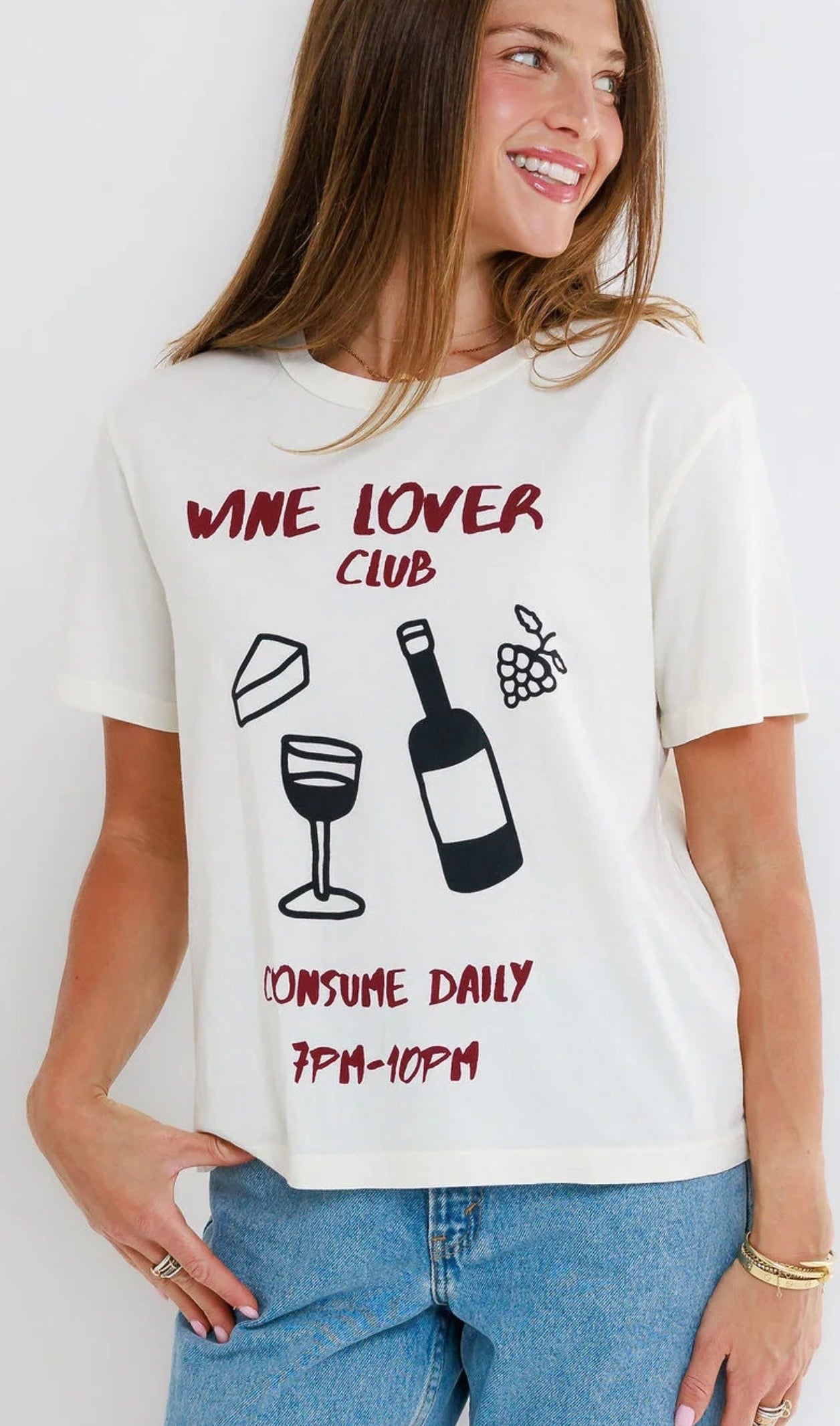 Sunny Somewhere Wine Lover Club Everyday Tee