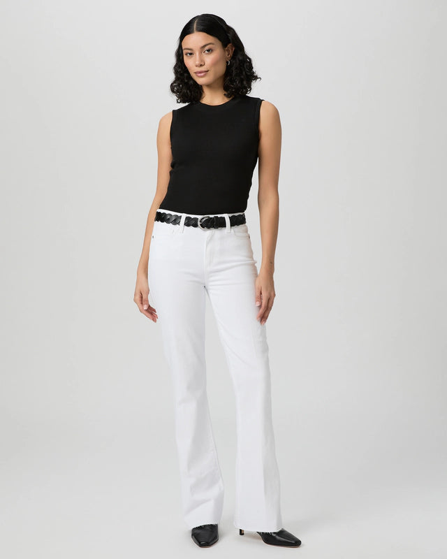 Paige High Rise Laurel Canyon 32” Bootcut Jean Crisp White