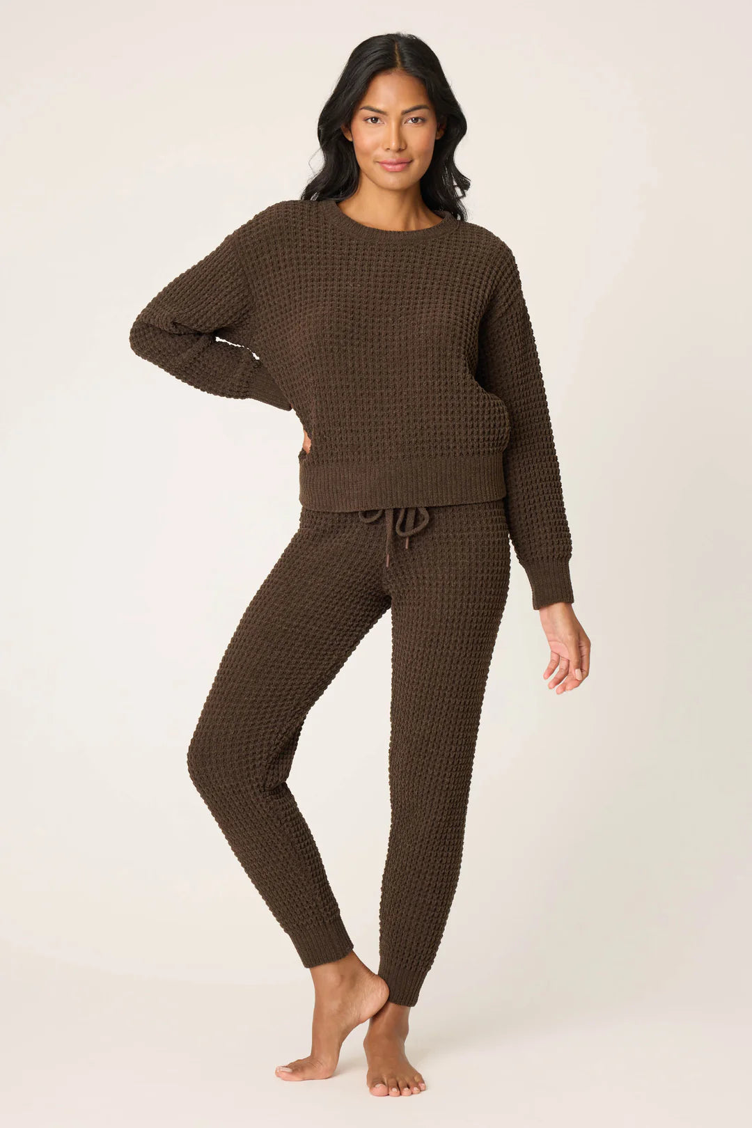PJ Salvage L/S Chenille Waffle Top