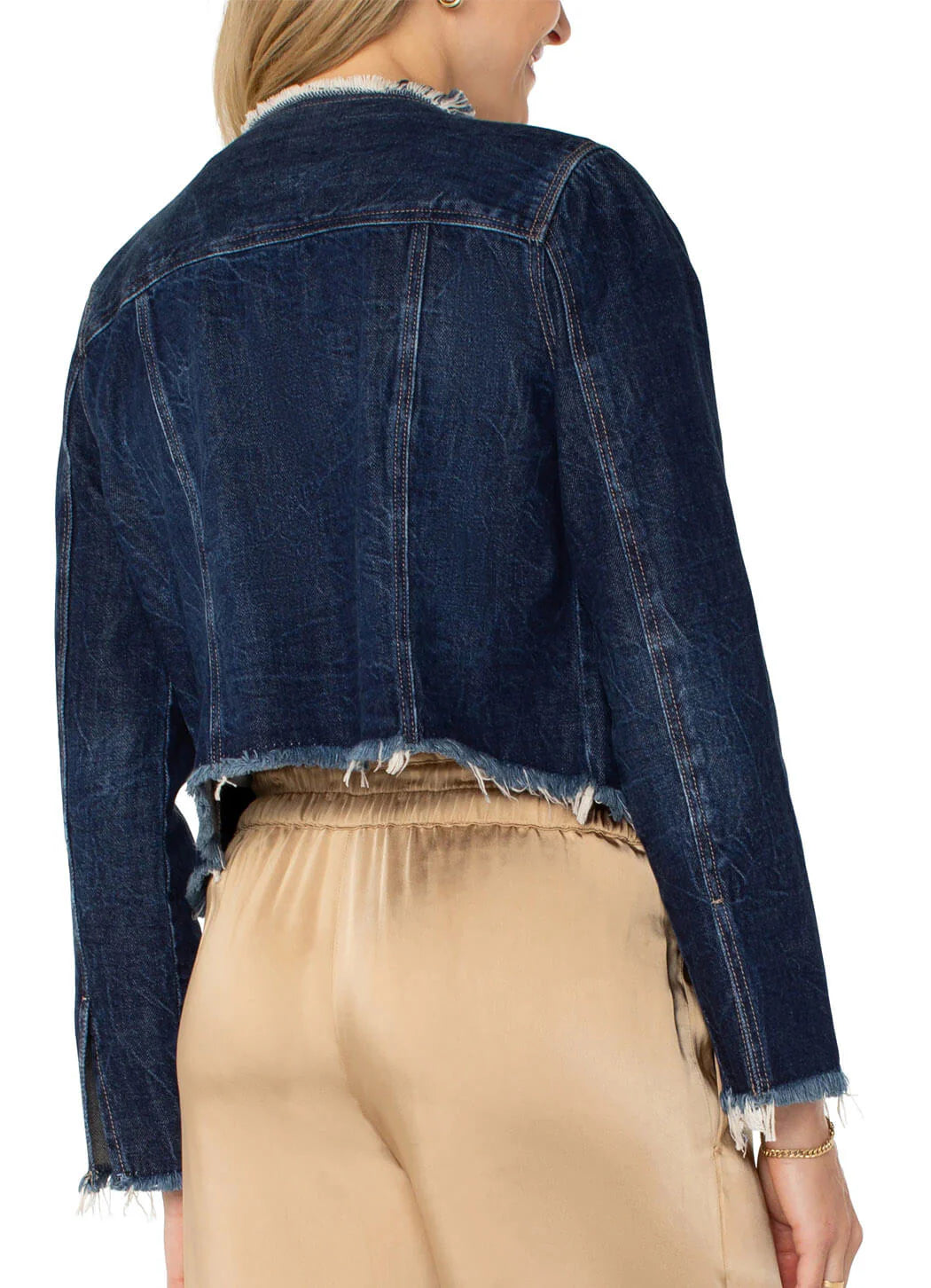 Liverpool Classic Jean Jacket Frayed Edges