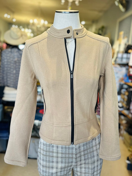 Liverpool Biker Jacket In Camel