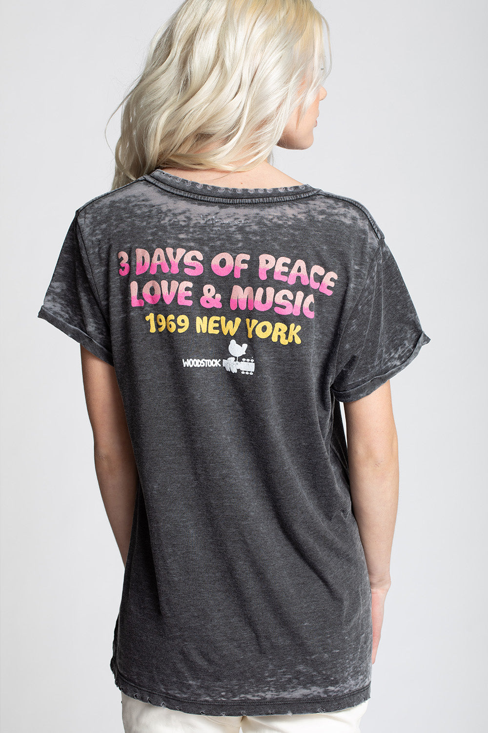 Recycled Karma Woodstock Peace Burnout Graphic Tee