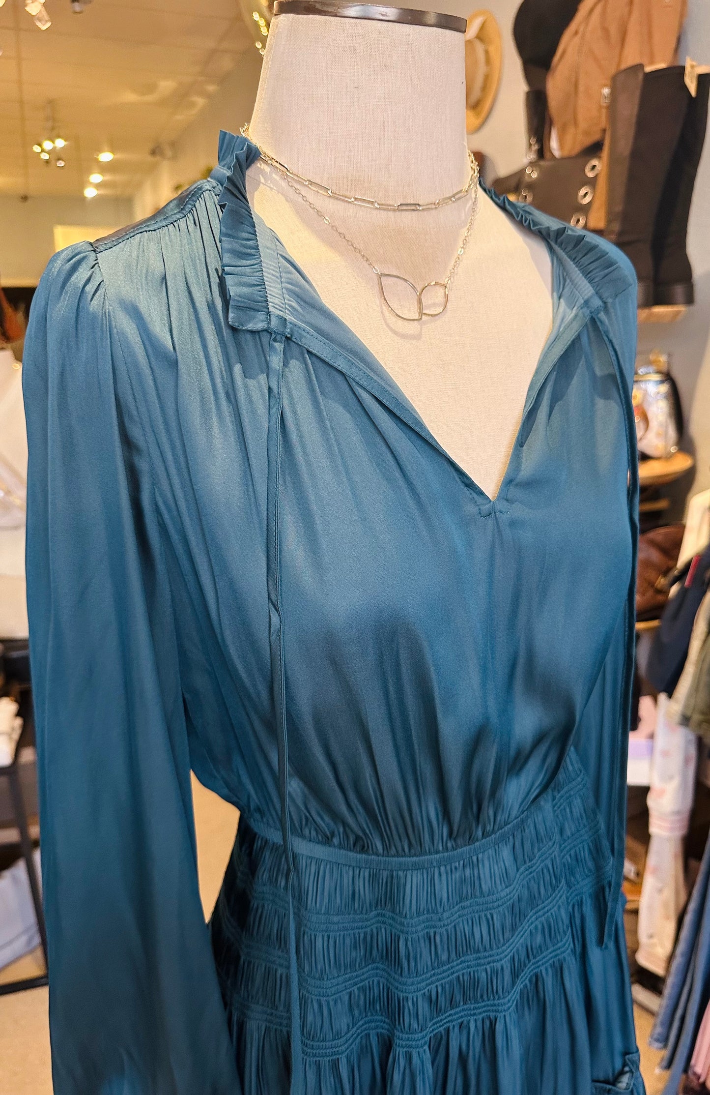 Current Air Dark Teal Mini Dress