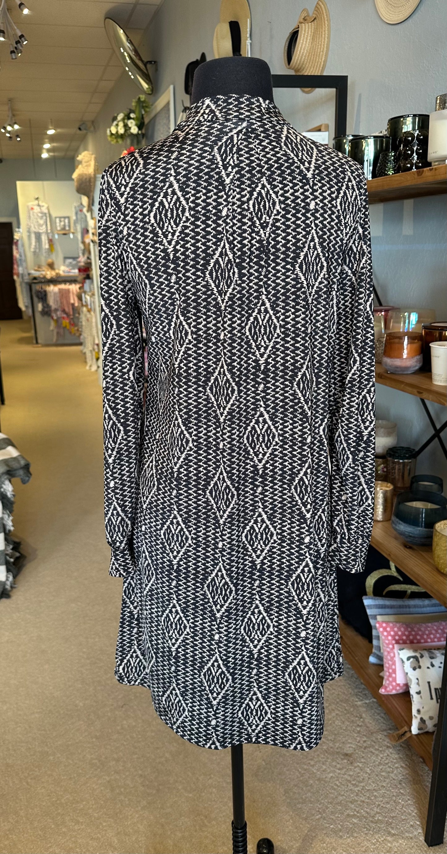 Ariella Printed Long Sleeve Dress