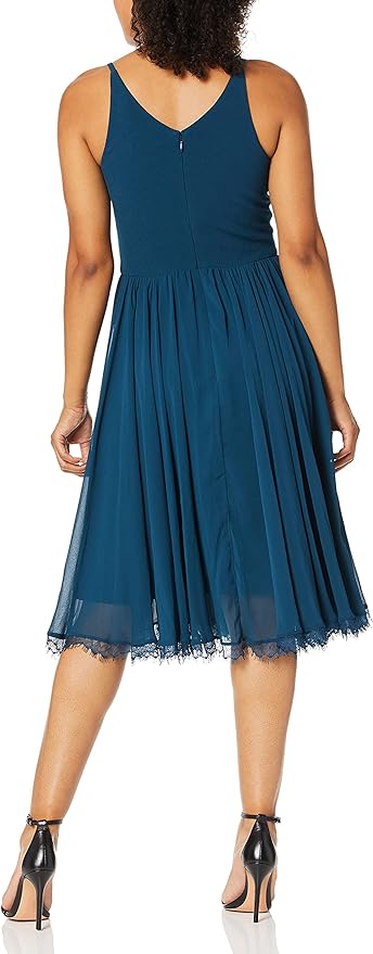 Dress the Population Alicia Dr Peacock blue