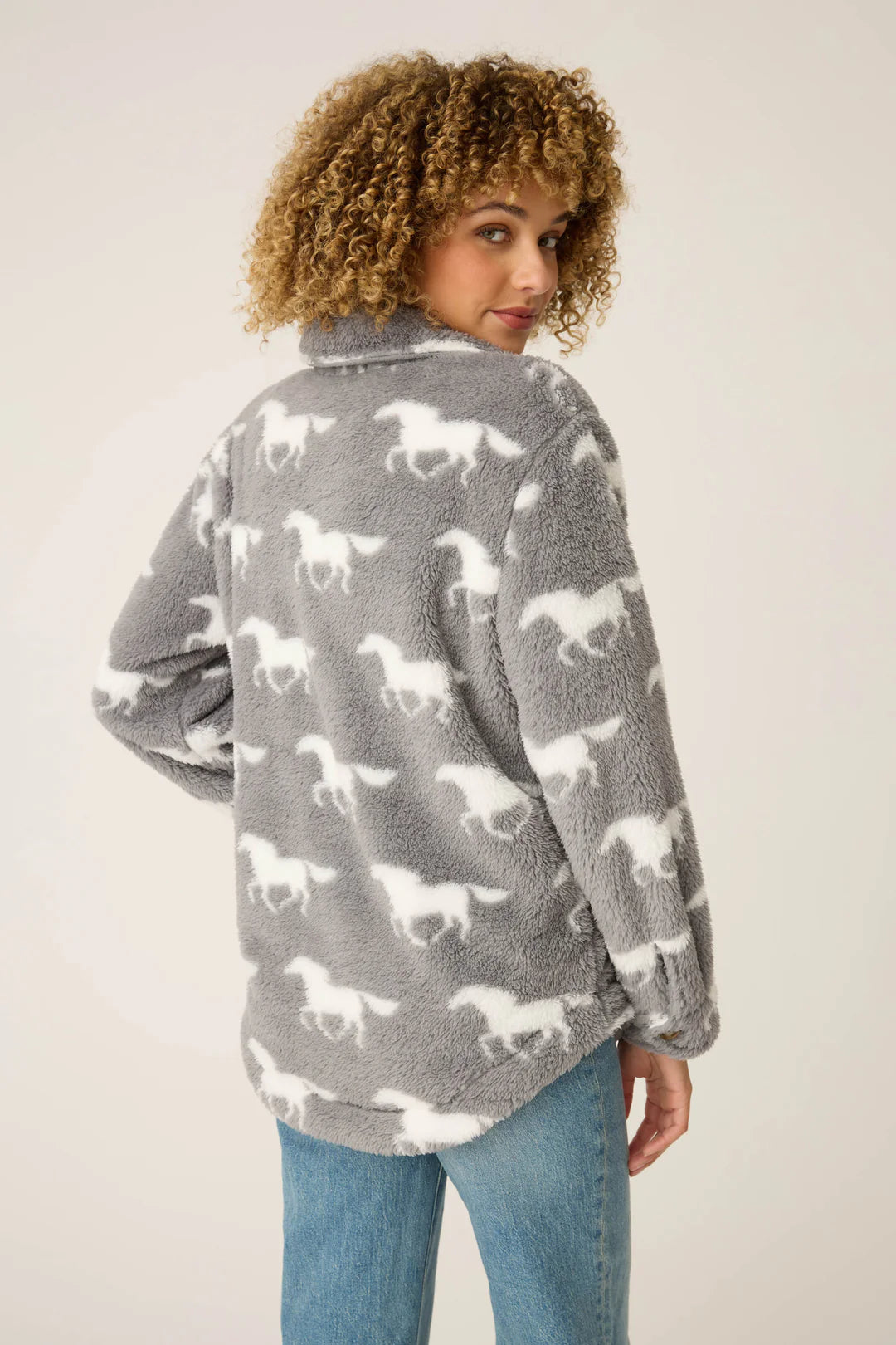 PJ Salvage Horse Plush Jacket