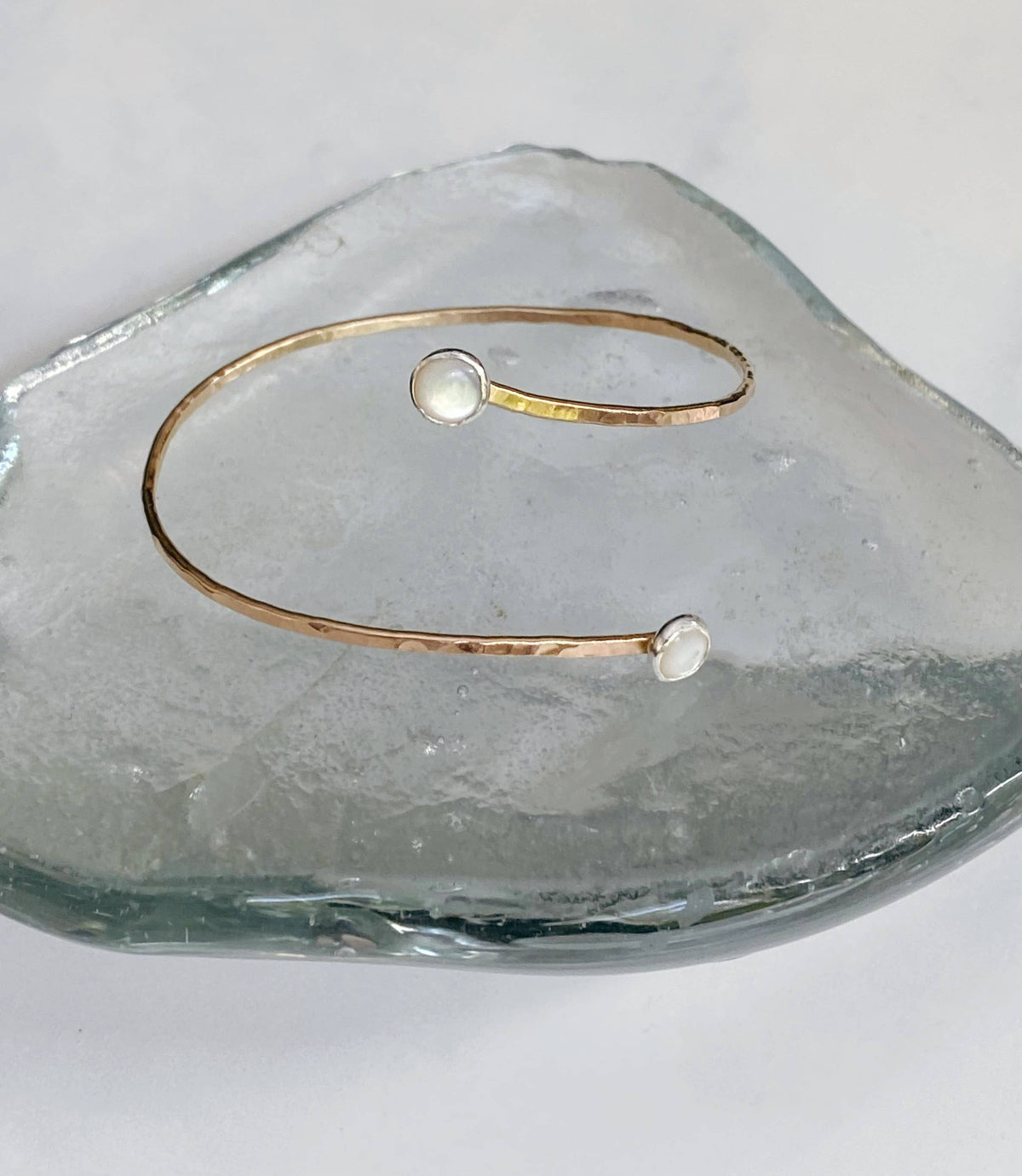 Mother of pearl wrap cuff: Gold Filled