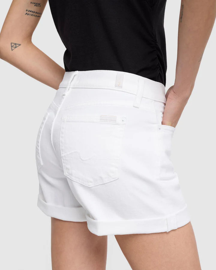 7 For All Mankind Mid Roll Short In Broken Twill