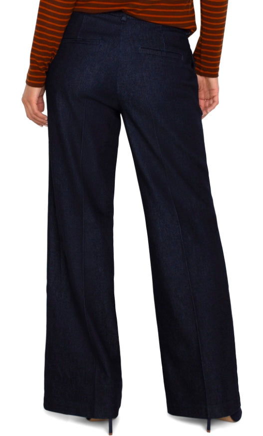 Liverpool Kelsey Wide Leg Trouser Indigo Rinse