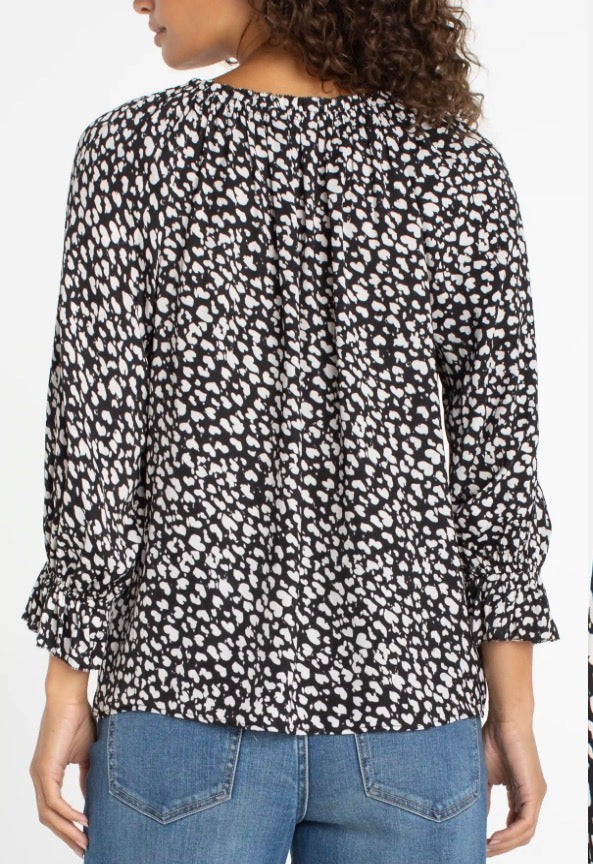 Liverpool Black and Cream Hearts Blouse