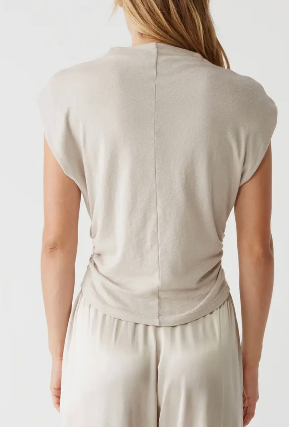 Michael Stars Reese Mock Neck Shine Top
