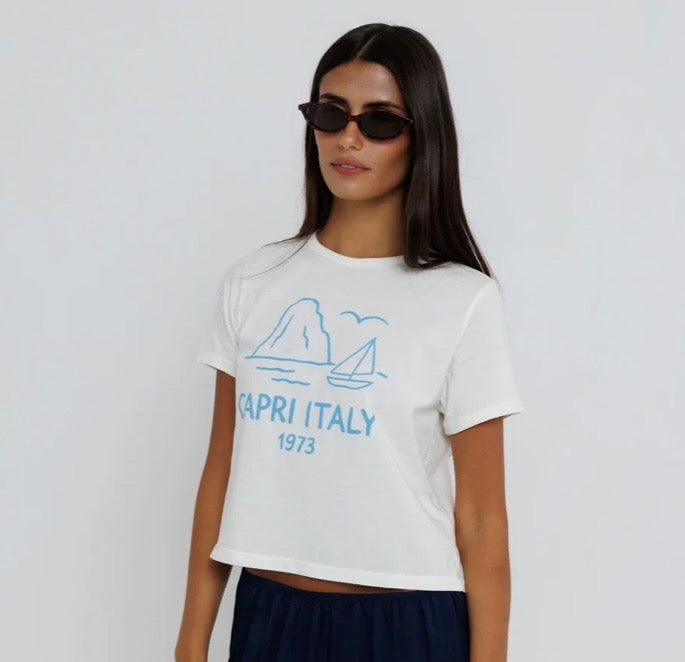Sunny Somewhere Capri Italy 1973 Tiny Tee