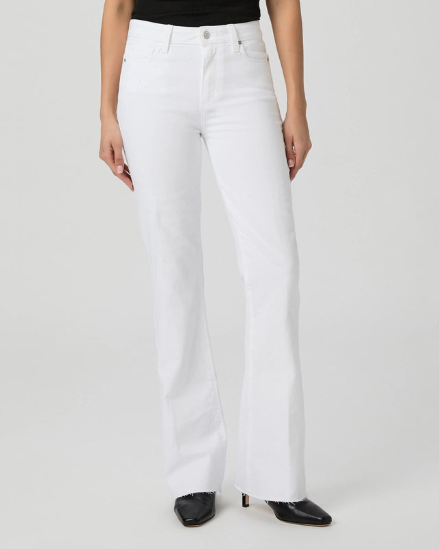 Paige High Rise Laurel Canyon 32” Bootcut Jean Crisp White