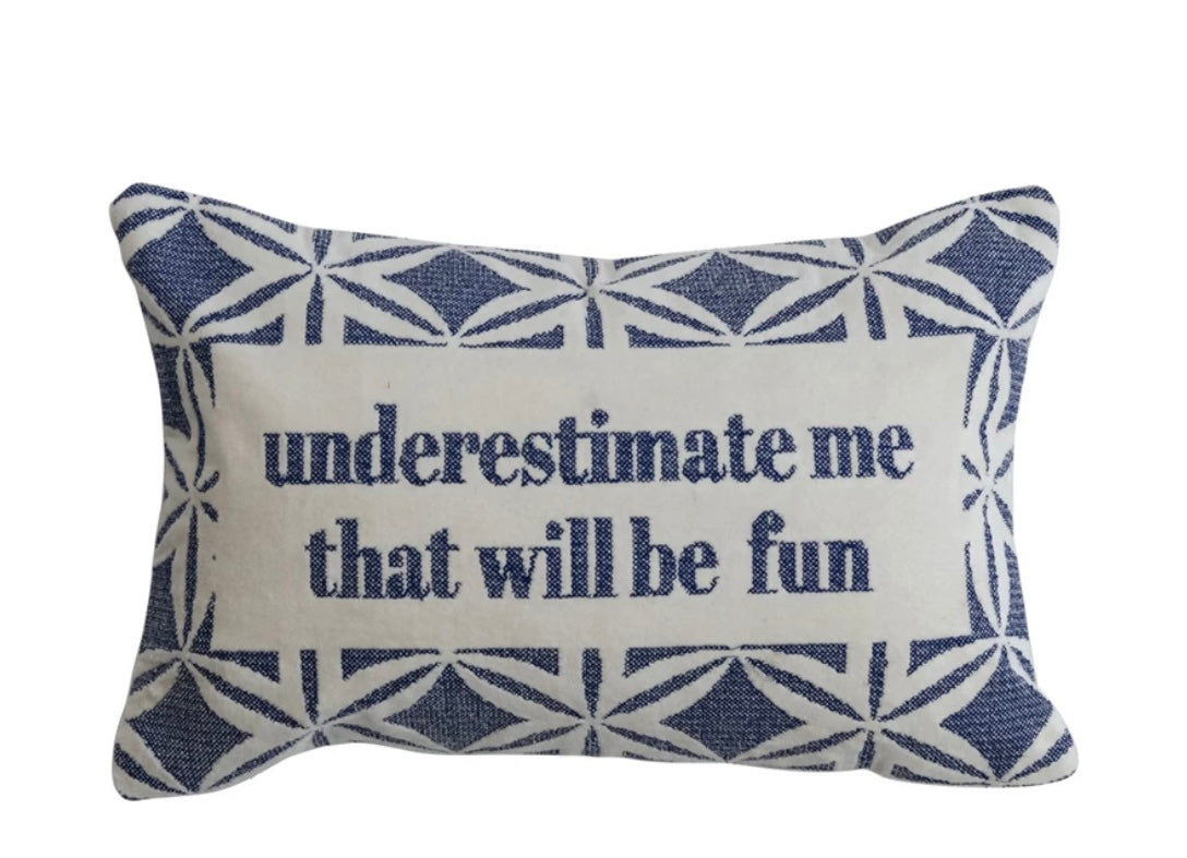 Creative Co-op Embroidered Pillow