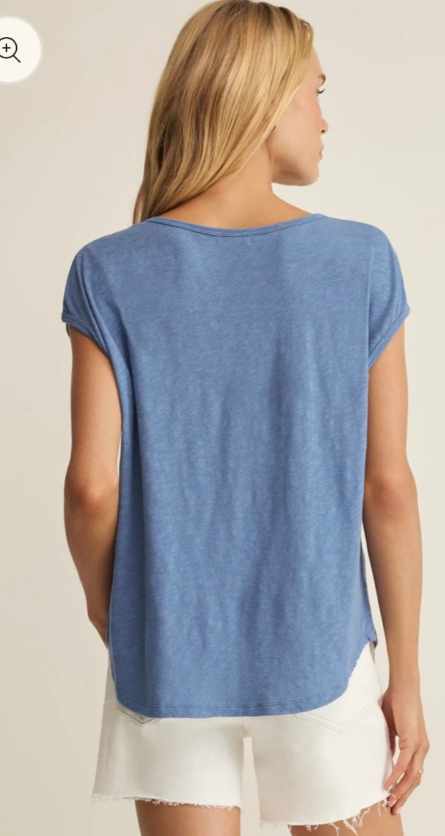 Zsupply Sol Slub Tank Lake Blue