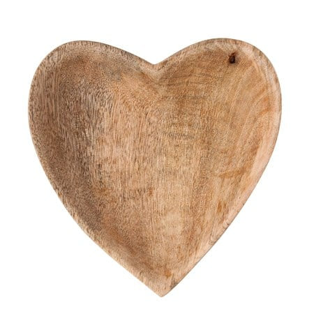 Creative Coop Mango Wood Heart Tray